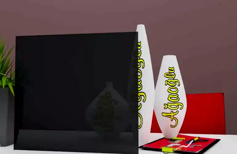 Koyu Füme Dekoratif Buzlu Cam