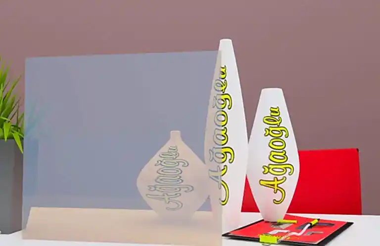 Tentesol Turkuaz Dekoratif Buzlu Cam
