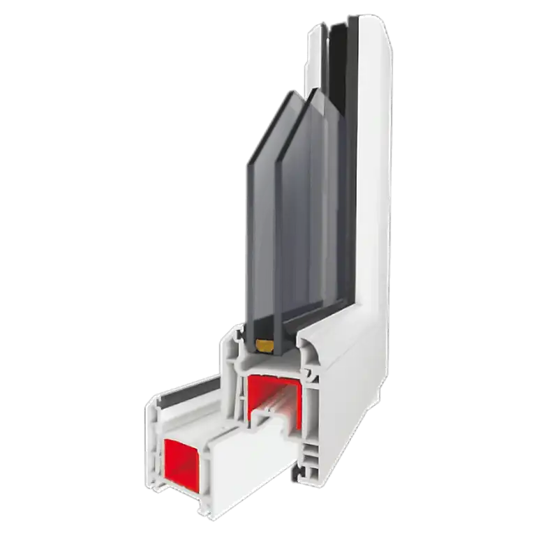 WinLIFE 60mm serisi beyaz renkli pvc pencere ve kapı profili