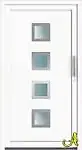 Inox PVC kapı paneli Agaoglu Egepen Deceuninck Gealan PVC pencere kapi sistemleri