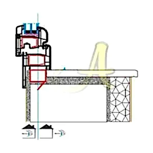 Pervazli kasa ice acilim pencere montaj detayi Agaoglu Egepen Deceuninck Gealan PVC pencere kapi sistemleri