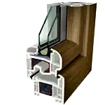 Rovere chiaro Folyo Kaplama Agaoglu WinLIFE Gealan Pvc Pencere Kapi Sistemleri